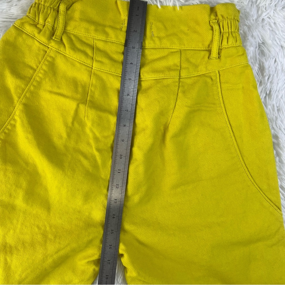 Yellow Urban Outfitters UO Straight Leg Capri 100% Cotton Pants Size Medium - Picture 9 of 14